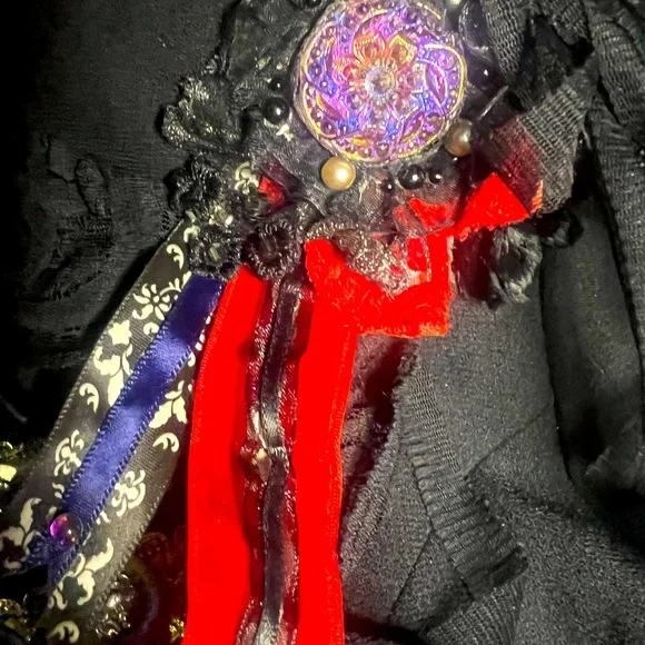 One of a kind Artist handmade Medals Embellished Military Jacket Coat.Rock Star!